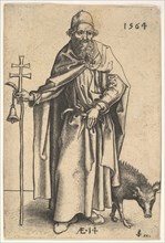Saint Anthony, 1564. Creators: Hieronymous Wierix, Jan Wierix.