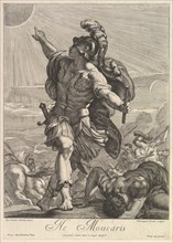 Joshua commanding the sun to stand still. Creator: Hieronymus Ferroni.