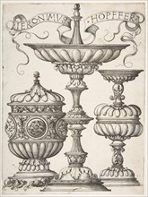 Three Vessels, 16th century. Creator: Hieronymus Hopfer.