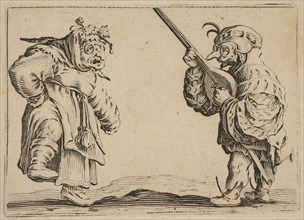 Les Danseurs au Luth (The Dancers with a Lute), from Les Caprices Series B, The Nancy Set, 1617-20. Creator: Jacques Callot.