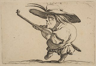 Le Joeuer de Luth (The Lute Player), from Varie Figure Gobbi, suite appelée aussi Les B..., 1616-22. Creator: Jacques Callot.
