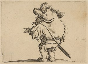 L'Homme au Gros Dos Orné d'Une Rangée de Boutons (Man with a Large Back Ornamented with..., 1616-22. Creator: Jacques Callot.