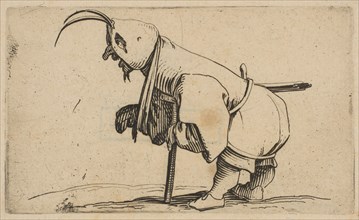 L'Estropié au Capuchon (The Beggar Wearing a Hood), from Varie Figure Gobbi, suite appe..., 1616-22. Creator: Jacques Callot.
