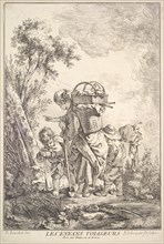 The Traveling Children, mid to late 18th century. Creator: Jacques Gabriel Huquier.