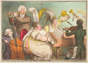 The Pic-Nic Orchestra, April 23, 1802. Creator: James Gillray.