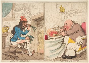 French Liberty - British Slavery, December 21, 1792. Creator: James Gillray.