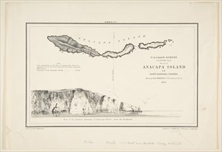 U.S. Coast Survey...Sketch of Anapaca Island in Santa Barbara Channel, 1854-57. Creators: James Abbott McNeill Whistler, John Young, Charles Knight.