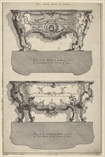 Designs for Two Commodes , from 'Livre de differents dessein de Comodes', 1745-56. Creators: Jean Francois Cuvillies, Carl Albert von Lespilliez.