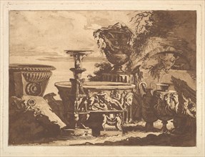 Composition with the Medici Vase, from Recueil de Compositions par Lagrenée Le Jeune (Coll..., 1782. Creator: Jean Jacques Lagrenee.