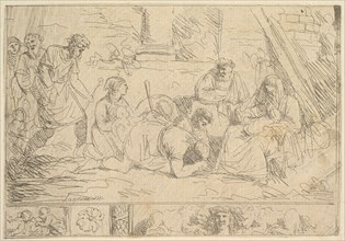 L'Adoration des Bergers (The Adoration of the Shepherds), 1762-63. Creator: Jean Jacques Lagrenee.