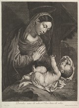 La Vierge adorent l'Enfant Jesus. Creator: Jean Morin.