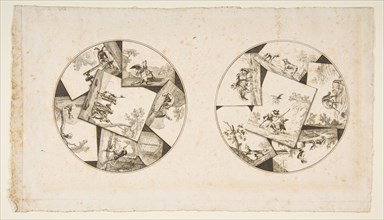 Designs for Plates Taken from Oudry's Illustrations to La Fontaine's Fables, after 1755. Creator: Anon.