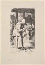 Sheepshearing, 1853. Creator: Jacques-Adrien Lavieille.