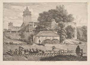The Town Wall of Regensberg, 1817. Creator: Johann Christian Erhard.