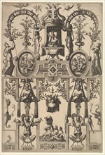 Modern Grotesque with Strapwork, 1557. Creator: Johannes van Doetecum I.