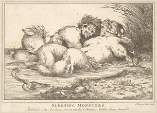 Sleeping Monsters, January 25, 1780. Creator: John Hamilton Mortimer.