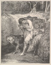 The Wolf-Charmer, 1867. Creator: Henry Marsh.