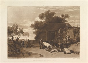 The Straw Yard (Liber Studiorum, part II, plate 7), February 20, 1808. Creator: JMW Turner.