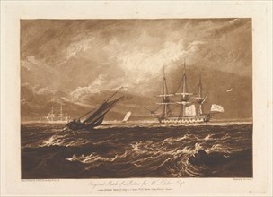 The Leader Sea Piece (Liber Studiorum, part IV, plate 20), March 29, 1809. Creator: JMW Turner.