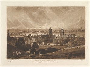 London from Greenwich (Liber Studiorum, part V, plate 26), January 1, 1811. Creator: JMW Turner.