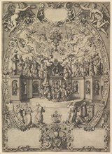 The Apotheosis of Emperor Maximilian II, 16th century. Creator: Jost Ammon.