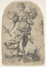 Judith, from Celebrated Women of the Old Testament, 1568-96. Creator: Jost Ammon.