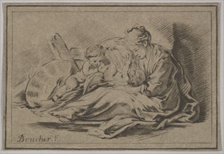 Mother with Two Children, 18th century. Creator: Jurriaan Cootwijk.