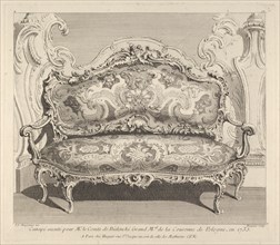 Canapé executé pour Mr. le Comte de Bielenski, from 'Oeuvre de Juste Aurele Meisson..., ca. 1742-48. Creator: Juste-Aurele Meissonier.