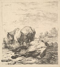 The Two Horses, 17th century. Creator: Karel Du Jardin.