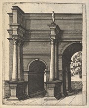 Half of an Arch [Arcus Lutii Septimi] from the series 'Ruinarum variarum fabricarum deline..., 1554. Creator: Lambert Suavius.