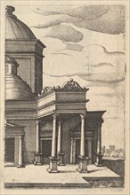 Partial view of a Building [Templum Veneris] from the series 'Ruinarum variarum fabricarum..., 1554. Creator: Lambert Suavius.