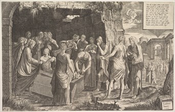 Raising of Lazarus, 1544. Creator: Lambert Suavius.