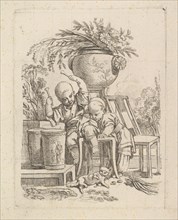 Two Children, One Playing the Drum. Creator: Louis Antoine Crozat, Baron de Thiers.