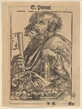 Bust of Saint Peter, from the Large Series of Wittenberg Reliquaries; verso: Martin Luther..., 1509. Creator: Lucas Cranach the Elder.