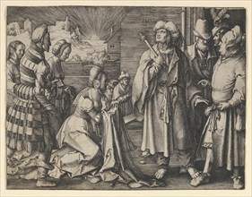 Potiphar's Wife Acuses Joseph, 1512. Creator: Lucas van Leyden.