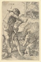Lamech and Cain, 1524. Creator: Lucas van Leyden.