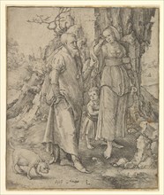 Abraham Sending Away Hagar, 1516. Creator: Lucas van Leyden.