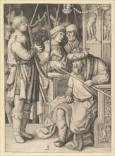 David Playing the Harp Before Saul, ca. 1508. Creator: Lucas van Leyden.