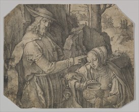 Christ Appearing to St. Mary Magdalene as a Gardener, 1519. Creator: Lucas van Leyden.