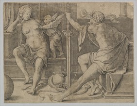 Mars, Venus and Cupid, 1530. Creator: Lucas van Leyden.