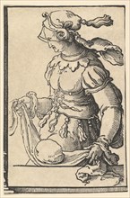 Cumean Sibyl, from the series of Sibyls, ca. 1530. Creator: Lucas van Leyden.
