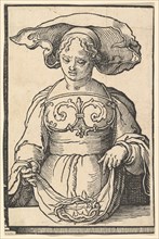 Delphic Sibyl, from the series of Sibyls, ca. 1530. Creator: Lucas van Leyden.