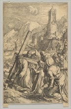 Christ Carrying the Cross, from The Passion of Christ, ca. 1623. Creator: Ludovicus Siceram.