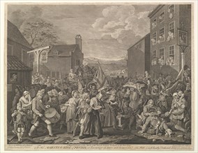 The March to Finchley-A Representation of the March of the Guards towards Scotla..., June 12, 1761. Creator: Luke Sullivan.