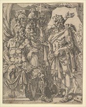 Achior Pleading with Holofernes for the Israelites, from The Story of Judith and Holofernes. Creator: Dirck Volkertsen Coornhert.