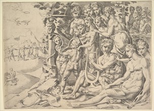 Apollo and the Muses, 1549. Creator: Dirck Volkertsen Coornhert.