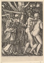 The Expulsion from the Paradise, after Dürer, ca. 1500-1534. Creator: Marcantonio Raimondi.