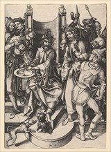 Pilate Washing His Hands, ca. 1435-1491. Creator: Martin Schongauer.