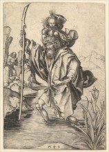 St. Christopher, ca. 1435-1491. Creator: Martin Schongauer.