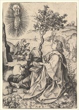 Saint John on Patmos, ca. 1435-1491. Creator: Martin Schongauer.